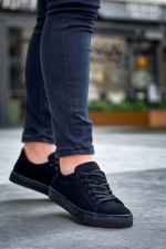 Kb-122   Kuback Siyah Süet Siyah Yüksek Taban Bağcıklı Günlük Erkek Ayakkabı (Numara: 42) - Görsel 3