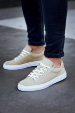 Kb-122   Kuback Bej Süet Yüksek Taban Bağcıklı Günlük Erkek Ayakkabı (Numara: 42) - Görsel 3