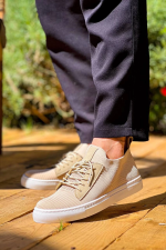 Kb-110 Kuback Bej Triko Yüksek Taban Bağcıklı Günlük Erkek Ayakkabı (Numara: 40) - Görsel 2