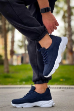 Kb-707  Kuback Lacivert Süet Yüksek Taban Bağcıklı Günlük Erkek Ayakkabı (Numara: 44) - Görsel 3