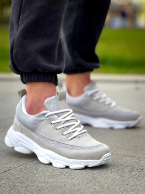 Kb-707  Kuback Taş Süet Yüksek Taban Bağcıklı Günlük Erkek Ayakkabı (Numara: 43)