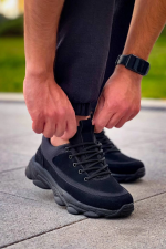 Kb-707  Kuback  Siyah Süet Siyah Yüksek Taban Bağcıklı Günlük Erkek Ayakkabı (Numara: 40) - Görsel 2