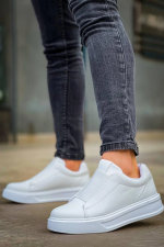 Kb-007  Kuback  Beyaz Yüksek Taban Tek Bant Bağcıksız Günlük Erkek Ayakkabı (Numara: 42) - Görsel 3