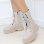 Caxa Bej Cilt Bağcıklı Bot (Numara: 39) - Görsel 4