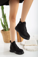 Jiwa Siyah Süet Bağcıklı Bot (Numara: 37) - Görsel 2