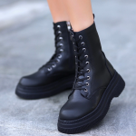 Roxan Siyah Cilt Bağcıklı Bot (Numara: 39) - Görsel 5