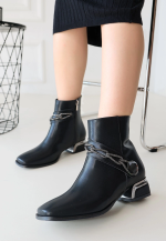 Roxani Siyah Cilt Topuklu Bot (Numara: 37) - Görsel 3