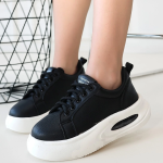 Chris Siyah Cilt Bağcıklı Spor Ayakkabı (Numara: 39) - Görsel 4