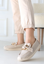 Riwan Bej Cilt Babet Ayakkabı (Numara: 36)