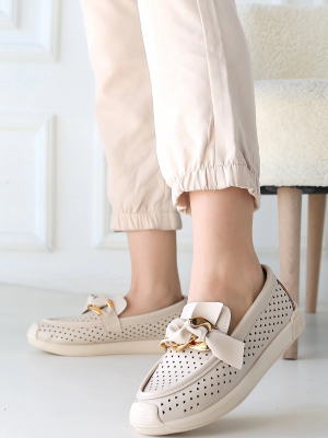 Riwan Bej Cilt Babet Ayakkabı (Numara: 36)