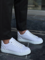 Kb-Bx1  Kuback Beyaz Cilt Yüksek Beyaz Taban Günlük Erkek Ayakkabı (Numara: 41) - Görsel 2