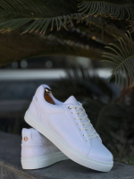 Kb-Bx1 Kuback Beyaz Cilt Yüksek Beyaz Taban Günlük Erkek Ayakkabı (Numara: 40)