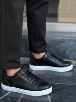 Kb-Bx1 Kuback Siyah Cilt Yüksek Beyaz Taban Günlük Erkek Ayakkabı (Numara: 42) - Görsel 2