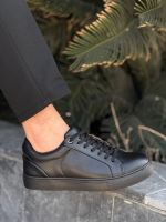 Kb-Bx1  Kuback Siyah Cilt Yüksek Siyah Taban Günlük Erkek Ayakkabı (Numara: 40) - Görsel 3