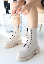 Neole Bej Cilt Bağcıklı Bot (Numara: 39) - Görsel 3