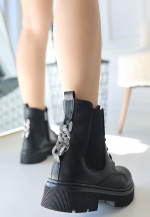 Harte Siyah Cilt Bağcıklı Bot (Numara: 37) - Görsel 3