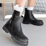 Menta Siyah Cilt Fermuar Aksesuarlı Bot (Numara: 36) - Görsel 4