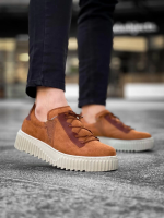 Kb-X502  Kuback Taba Süet Yüksek Bej Taban Bağcık Detaylı Lastikli Günlük Erkek Ayakkabı (Numara: 44) - Görsel 3