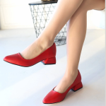 Desniy Kırmızı Cilt Topuklu Ayakkabı (Numara: 39) - Görsel 4