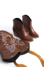 Jilla Taba Cilt Tak Çıkar Topuklu Bot Ve Çizme (Numara: 39) - Görsel 5