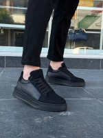 Kb-046 Kuback Siyah Paraşüt Siyah Yüksek Taban Günlük Spor Ayakkabı (Numara: 41) - Görsel 3