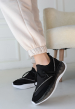 Liney Siyah Rugan Bağcıklı Spor Ayakkabı (Numara: 37) - Görsel 3