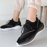 Liney Siyah Rugan Bağcıklı Spor Ayakkabı (Numara: 37) - Görsel 4