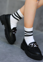 Biga Siyah Cilt  Ayakkabı (Numara: 38)