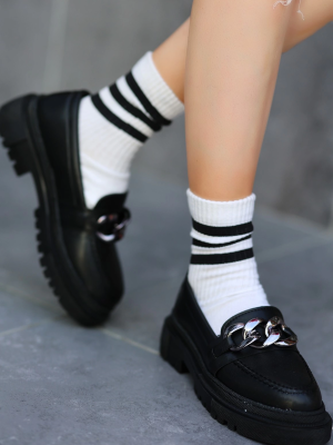 Biga Siyah Cilt  Ayakkabı (Numara: 38)