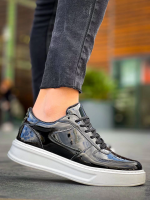 Kb-X8 Kuback Siyah Rugan Detaylı Beyaz Yüksek Taban Günlük Spor Ayakkabı (Numara: 42) - Görsel 2