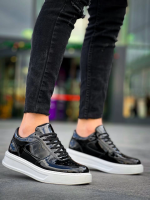 Kb-X8 Kuback Siyah Rugan Detaylı Beyaz Yüksek Taban Günlük Spor Ayakkabı (Numara: 40) - Görsel 4