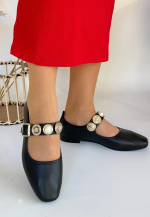 Koope Siyah Cilt Babet Ayakkabı (Numara: 36) - Görsel 3