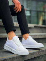 Kb-X46 Kuback Beyaz Rugan Yüksek Beyaz Taban Günlük Spor Ayakkabı (Numara: 44)