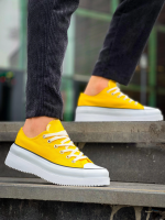 Kb-Cx-3 Kuback Kısa Sarı Keten Beyaz Yüksek Taban Spor Ayakkabı (Numara: 42) - Görsel 2