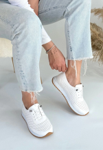 Tone Beyaz Cilt Bağcıklı Spor Ayakkabı (Numara: 37) - Görsel 3