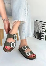 Nool Yeşil Nubuk Terlik (Numara: 36) - Görsel 2