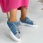 Enber Mavi Kot Bağcıklı Spor Ayakkabı (Numara: 38) - Görsel 4