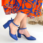 Mulen Mavi Cilt Topuklu Ayakkabı (Numara: 37) - Görsel 4