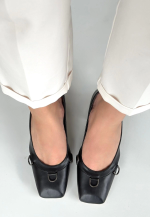 Cande Siyah Cilt Topuklu Ayakkabı (Numara: 36) - Görsel 2