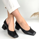 Cande Siyah Cilt Topuklu Ayakkabı (Numara: 36) - Görsel 4