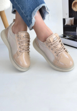 Piona Bej Rugan Bağcıklı Spor Ayakkabı (Numara: 36) - Görsel 3