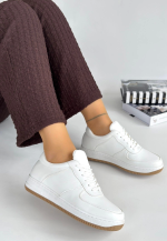 Ceyyan Beyaz Cilt Bağcıklı Spor Ayakkabı (Numara: 36)