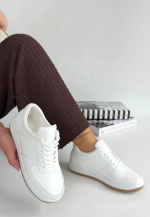 Ceyyan Beyaz Cilt Bağcıklı Spor Ayakkabı (Numara: 36) - Görsel 3