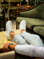 Kb-101 Kuback Beyaz Triko Bağcıklı Günlük Erkek Ayakkabı (Numara: 44) - Görsel 3