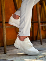 Kb-101 Kuback Beyaz Triko Bağcıklı Günlük Erkek Ayakkabı (Numara: 44) - Görsel 4