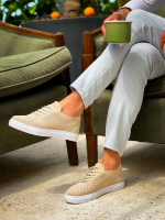 Kb-101 Kuback Bej Triko Bağcıklı Günlük Erkek Ayakkabı (Numara: 40) - Görsel 6