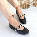 Atnis Siyah Cilt Babet Ayakkabı (Numara: 37) - Görsel 4