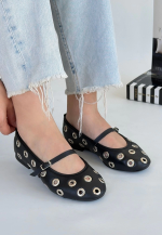 Tinta Siyah Cilt Babet Ayakkabı (Numara: 36) - Görsel 3