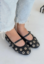 Tinta Siyah Cilt Babet Ayakkabı (Numara: 37) - Görsel 2