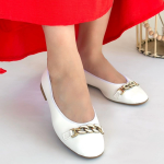 Cleo Beyaz Cilt Babet Ayakkabı (Numara: 37) - Görsel 4